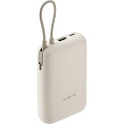 Батарея универсальная Xiaomi 10000mAh 22.5W, Integrated Cable, beige Фото 1