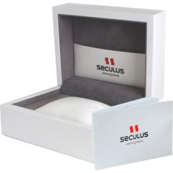 Наручные часы Seculus 1690.5.706 white, pvd-r with stones, black leather Фото 1