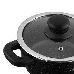 Кастрюля Ardesto Gemini Anzio, 1.2л, алюміній, чорний Фото 5