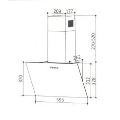 Вытяжка кухонная Interline TEFFI SLIM BL A/60/GL/PB Фото 3