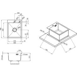 Мойка кухонная Kroner Geburstet-4050HM Фото 7