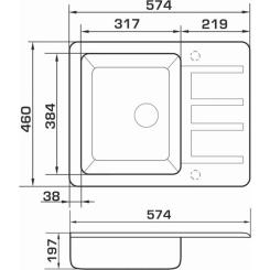 Мойка кухонная GRANADO ALANIS avena Фото 6
