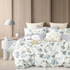 Постельное белье Home Line Цветочный блюз Сатин Твил евро Фото 1