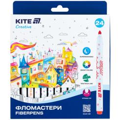 Фломастеры Kite Creative Superwashable 24 цветов Фото