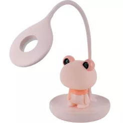 Настольная лампа Kite Froggy LED с аккумулятором, розовая Фото