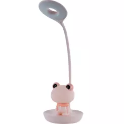 Настольная лампа Kite Froggy LED с аккумулятором, розовая Фото 1