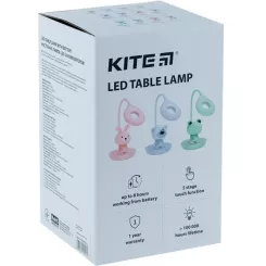 Настольная лампа Kite Froggy LED с аккумулятором, розовая Фото 3