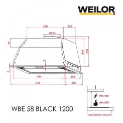 Вытяжка кухонная Weilor WBE 58 BLACK Фото 8