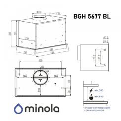 Вытяжка кухонная Minola BGH 5677 BL Фото 11