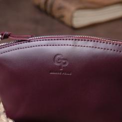 Косметичка Grande Pelle Из кожи Сливовая Фото 9