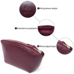 Косметичка Grande Pelle Из кожи Сливовая Фото 3