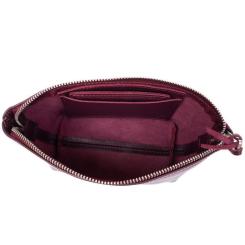 Косметичка Grande Pelle Из кожи Сливовая Фото 4