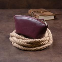 Косметичка Grande Pelle Из кожи Сливовая Фото 7