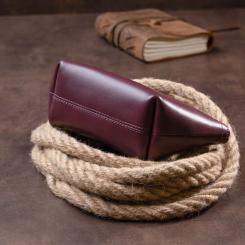 Косметичка Grande Pelle Из кожи Сливовая Фото 8