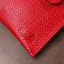 Косметичка Shvigel Кожаная тревел Красная Фото 9