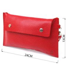 Косметичка Shvigel Кожаная тревел Красная Фото 2