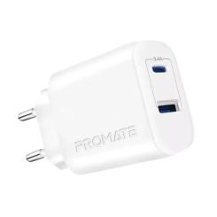 Зарядное устройство Promate 17W USB-C + USB-A Фото