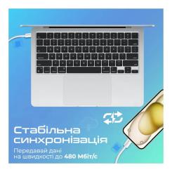 Дата кабель Promate USB-C to Lightning 1.2m Фото 3
