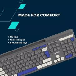 Клавиатура Canyon HKB-W03 Wireless UA Beige Фото 6