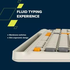 Клавиатура Canyon HKB-W03 Wireless UA Beige Фото 8