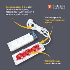 Сетевой удлинитель TECCO 2м 2 поста white Фото 5