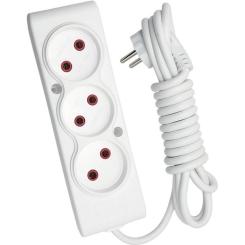 Сетевой удлинитель TECCO 3м 3 поста white Фото