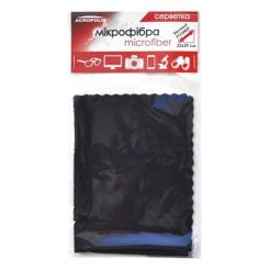 Салфетки Acropolis A-90/12 microfiber 29*22см black, поштучно Фото 1