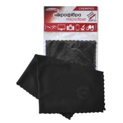 Салфетки Acropolis A-90/12 microfiber 29*22см black, поштучно Фото 2