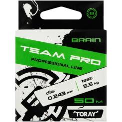 Леска Brain Team Pro 50m (clear) 0.243mm 5.5kg Фото 1