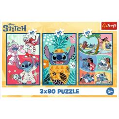 Пазл Trefl Lilo&Stitch Мир Стича 3x80 Фото 4
