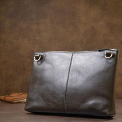 Сумка Grande Pelle Кожаная мужская Черная Фото 10