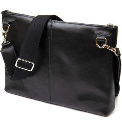 Сумка Grande Pelle Кожаная мужская Черная Фото 1