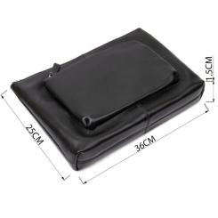 Сумка Grande Pelle Кожаная мужская Черная Фото 2