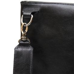 Сумка Grande Pelle Кожаная мужская Черная Фото 4