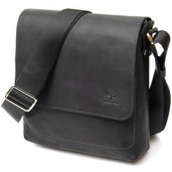 Сумка Grande Pelle Кожаная мужская Черная Фото