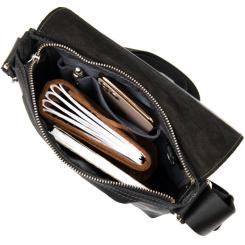 Сумка Grande Pelle Кожаная мужская Черная Фото 5