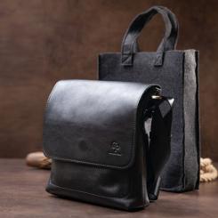 Сумка Grande Pelle В гладкой коже Черная Фото 11