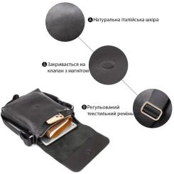 Сумка Grande Pelle В гладкой коже Черная Фото 4