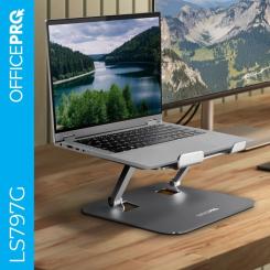 Подставка для ноутбука OfficePro LS797G Aluminum alloy Gray Фото 2