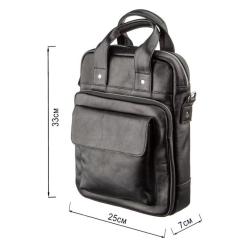 Сумка Shvigel Под А4 в гладкой коже Черная Фото 2