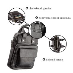 Сумка Shvigel Под А4 в гладкой коже Черная Фото 3