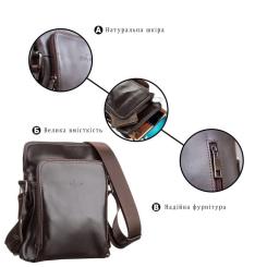 Сумка Shvigel Шкіряна Коричнева Фото 3