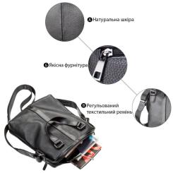 Сумка Shvigel Кожаная Черная Фото 3