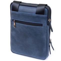 Сумка Shvigel На два отделения винтажная кожаная Синяя Фото 1