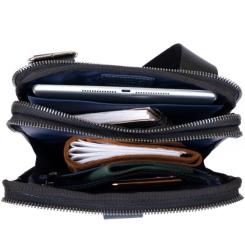 Сумка Shvigel На два отделения винтажная кожаная Синяя Фото 6