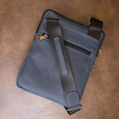 Сумка Shvigel На два отделения винтажная кожаная Синяя Фото 8