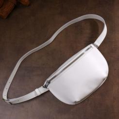 Сумка Shvigel Кожаная бананка Белая Фото 9