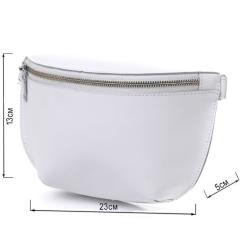 Сумка Shvigel Кожаная бананка Белая Фото 2