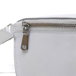 Сумка Shvigel Кожаная бананка Белая Фото 5