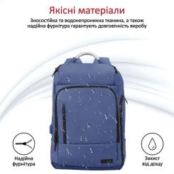 Рюкзак для ноутбука Promate 17.3" TrekPack-BP Blue Фото 6
